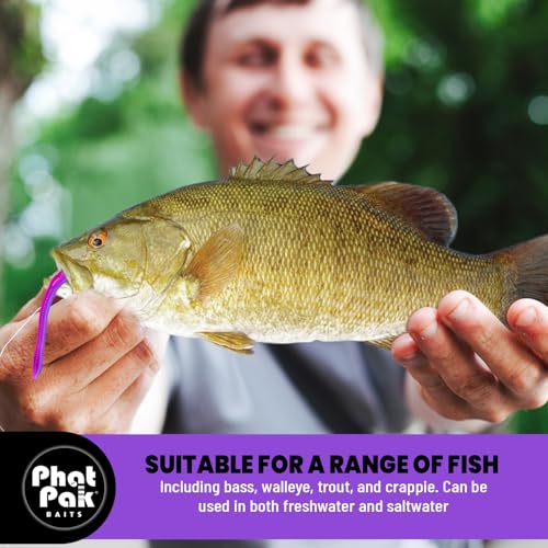 Phat Pak Baits - Slinky Worm Zoom Trick Worm Style Straight Tail Floating Worm Bass Fishing Lure 20ct 6.5" - color: Army Pants