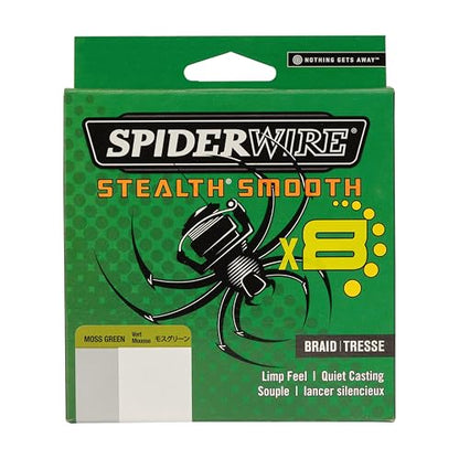 SpiderWire Stealth Braid Fishing Line - color: Moss Green - Stealth Smooth, size: 125yd, style: 15lb Break Strength