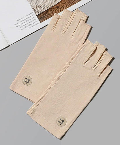 FGSS Summer Sunblock Gloves UV Protection Non-Slip Touchscreen Driving Gloves for Women Cyling Riding Outdoor - color: Apricot-style 1