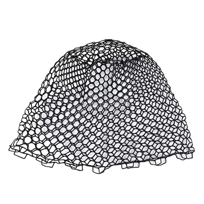 Fishing Net, Black Rubber Flexible Fishing Landing Netting Mesh Multipurpose Lightness Foldable Fishing Replacement Net for Angler Freshwater Saltwater