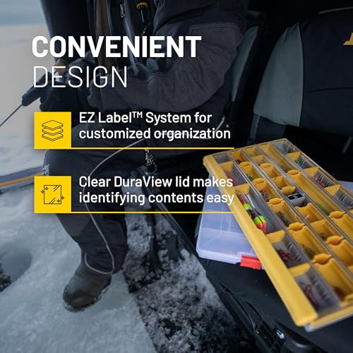 Plano EDGE Premium Terminal Tackle Utility Box, Clear and Yellow, Rust-Resistant Storage, Waterproof Tackle Tray Organizer for Weights, Hooks, and Baits - size: One-Size, style: Terminal
