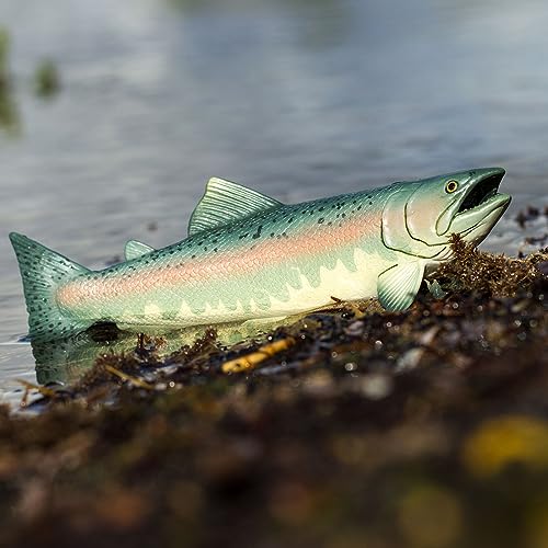 Safari Ltd. Salmon Fish Figurine - Detailed 7" Plastic Model Figure - Fun Educational Play Toy for Boys, Girls & Kids Ages 3+
