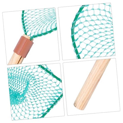 Wood Handle Fishing Net Large Mesh Landing Net 30Cm Frame for Outdoor Fishing and Household Use