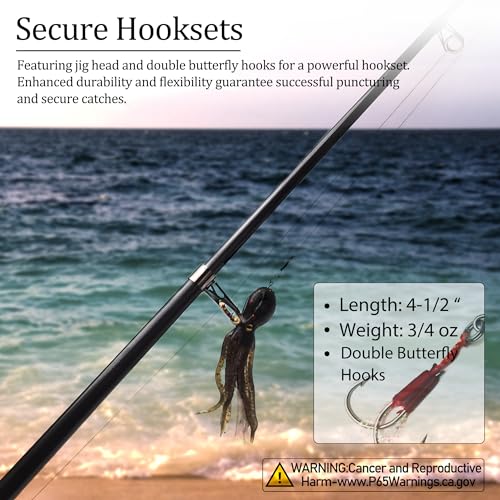 Soft Fishing Lures Shad Minnow Swimbaits, Pre-Rigged Jig Heads Paddle Tail Swim Baits for Bass, Trout, Walleye, Crappie, Sinking Jigs Bait for Saltwater Freshwater, Fishing Gifts for Men - color: C2-10 Pcs Soft Octopus Swimbait