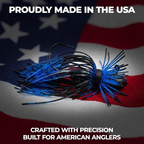 Spider Jigs, Multi Variants - Finesse Style Fishing Lures with Ultra Point 2/0 Hook & Buzz Cut Silicone Skirt