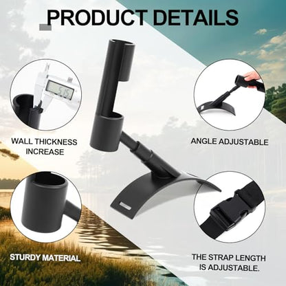 2 Pcs Fishing Rod Holder Fishing Float Tube for Inflatable Buoy Marine Boat Yacht Securing Adjusting Accessories, for Floats Smaller Than 14'' in Diameter