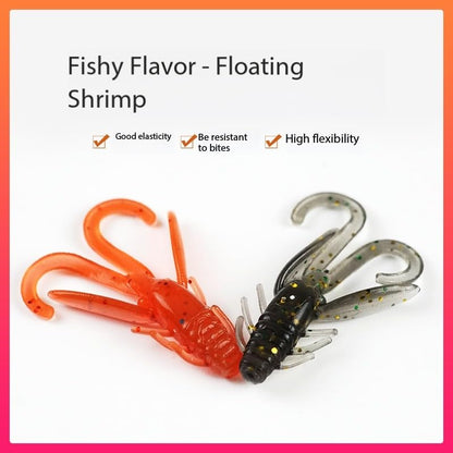 Soft Plastic Crawfish Fishing Lure, White Craw Bait 4 cm, Packed in 30 Pieces per Pack