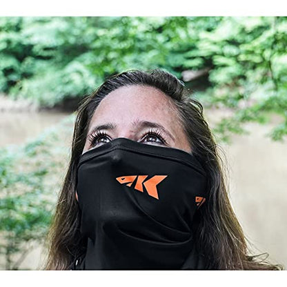 KastKing Sol Armis Neck Gaiter - UPF 50 Face Mask - UV Sun Protection Mask for Men & Women, Fishing, Hiking - color: H: Black (Size: 19"x9.5"), size: One Size