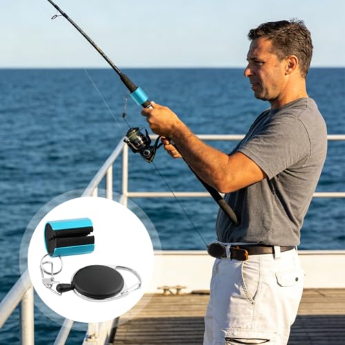 Fishing Rod Clip, 3 Pack Aluminum Rod Holder, Clamp with Elastic Buckle, Fits Most Spinning/Ice Fishing Rods, Hands-Free for Anglers