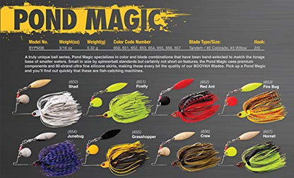 BOOYAH Pond Magic Small-Water Spinner-Bait Bass Fishing Lure - color: Fire Bug, style: Pond Magic