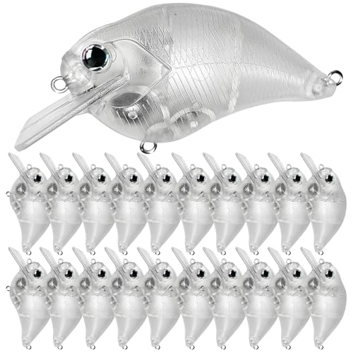 10pcs/20pcs Fishing Blanks Lures Kit Fishing Topwater Unpainted Swimbait Unpainted Crankbaits Hard Baits DIY Lure for Bass Salmon Trout Saltwater and Freshwater - color: F: 20pcs 0.5oz/14g