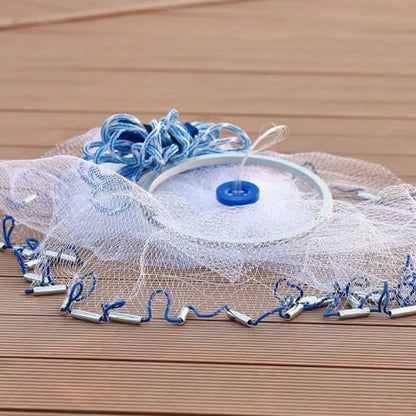 Cast Nets for Fishing Saltwater Fishing Net with Aluminum Ring for Bait Trap Fish Throw Net for Bait Fishing Cast Net 4FT