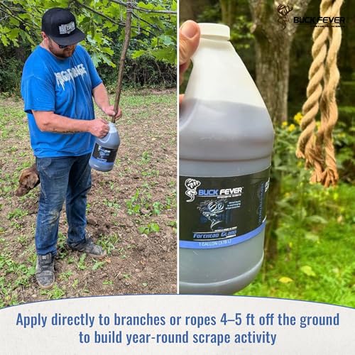 Buck Fever Forehead Gland – Syntheticly Formulated Buck Lure & Deer Attractant (not just Limited to Whitetail Deer) for Mock Scrapes, Licking Branches - Year-Round Hunting Scents - size: 1 Gallon