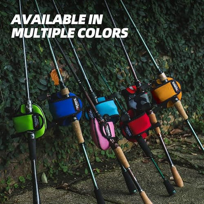 RUNCL Baitcasting Reel Bag – Protective Storage Pouch for Baitcasting Reels & Spinning Reels, Lightweight & Durable, Ideal for Freshwater & Saltwater Fishing Trips (Red & Black) - color: B-Red & Black
