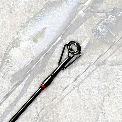 Fiblink 4 Pieces Travel Spinning Rod Medium Carbon Spinning Fishing Rod Portable Fishing Rod - size: 8' Medium Heavy