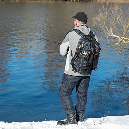 Night Cat Fishing Tackle Backpack: Fly Fishing Sling Bag With Rod Holder Shoulder Storage