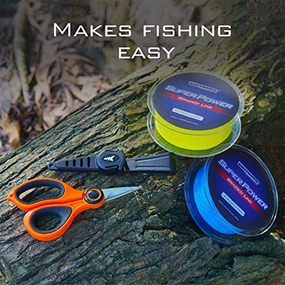 KastKing Fishing Line Scissors, Braided Line Cutters, w/Sheath, Super Sharp 3CR13 Japanese Stainless Steel Blades, Non-Slip TPR Handles, Includes Lanyard - style: B: 5.5" Braid Scissors