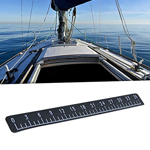 Fish Ruler for Boat 39 Inch EVA Foam Strong Adhesive Backing Stain Resistant Easy to Clean Fishing Measuring Tape Dark Gray White