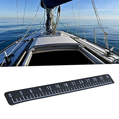 Fish Ruler for Boat 39 Inch EVA Foam Strong Adhesive Backing Stain Resistant Easy to Clean Fishing Measuring Tape Dark Gray White