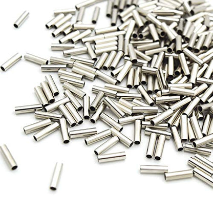 Heavy-Duty Copper Fishing Line Crimp Sleeves - 100 Pcs Bulk Pack, Compatible with 5lb-200lb Monofilament & Steel Leader Lines, Durable & Strong for Saltwater Fishing Leaders - size: 100pcs 2.0#Crimp Sleeves