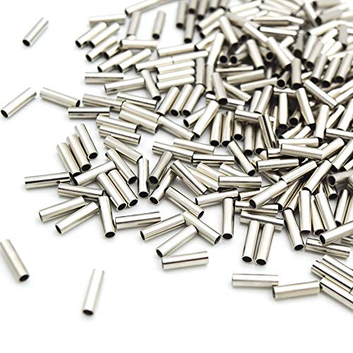 Heavy-Duty Copper Fishing Line Crimp Sleeves - 100 Pcs Bulk Pack, Compatible with 5lb-200lb Monofilament & Steel Leader Lines, Durable & Strong for Saltwater Fishing Leaders - size: 100pcs 3.9#Crimp Sleeves