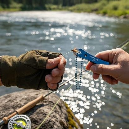 Fishing Line Nipper Cutter with Keychain – Stainless Steel Fishing Clippers for Fly Fishing, Line Cutting, Hook Eye Cleaning Tool, Compact Fishing Accessory