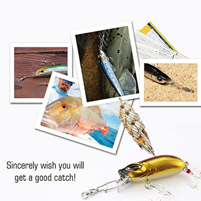 AMYSPORTS Duo Lock Snap Fishing Swivels Stainless Barrel Swivels Fishing Lure Snap Swivels Ball Bearing Swivels Fishing Tackle for Saltwater Fishing Freshwater Fishing - size: Size 6+6 (110lb) 25 pcs