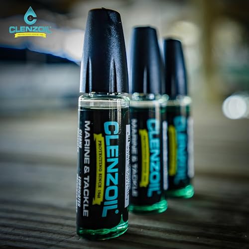 CLENZOIL Marine & Tackle - Fishing Gear Oil Lubricant - for Fish Care Reels, Boat Motors, Downriggers & More - Easily Oils Applicator - size: 0.5 oz Needle Oiler