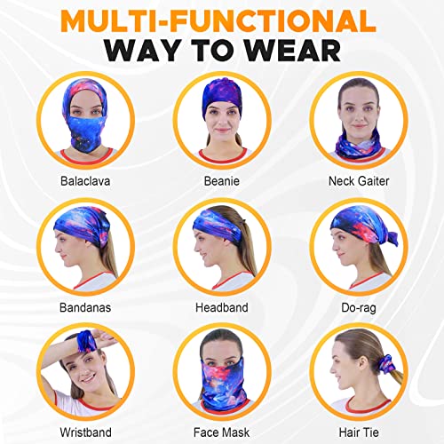 JOEYOUNG Headwear, Bandana, Neck Gaiter Head Wrap Headband Balaclava Magic Scarf - color: A-line