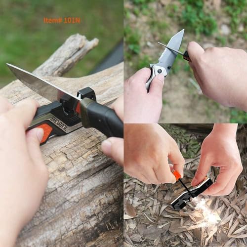 SHARPAL Pocket Knife Sharpener & Garden Tool Sharpener, Combo Gift Pack | Sharpens Straight & Serrated Knives, Lawn Mower Blade, Axe, Pruners, Shears & Scissors, Greeting Card - style: Combo Gift Pack