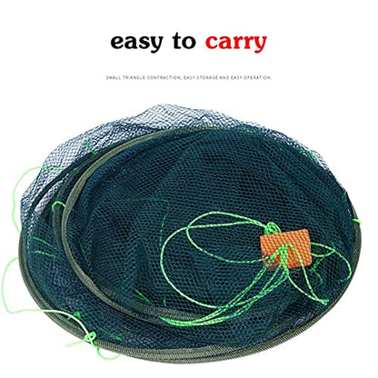 Foldable Drop Fishing Landing Net Crayfish Shrimp Catcher Tank Casting Network Trap Mesh Crab Prawn Bait Cage Eels Mesh for Fish
