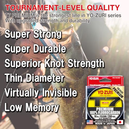 Yo-Zuri T-7 Premium Fluorocarbon 200 Yard Spool 14LB
