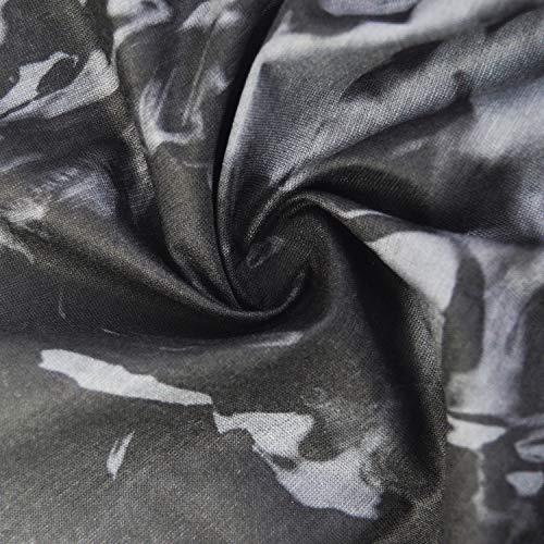 Obacle Seamless Face Mask Rave Bandana Men Women for Dust Sun Wind Protection - color: Pure Black Gray