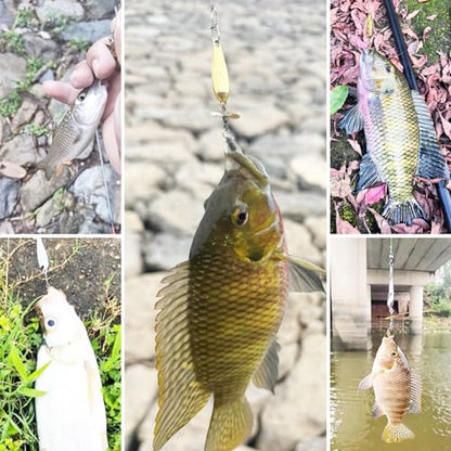 15 Pcs Trout Spoon Lures Spinnerbaits Fly Fishing Spinners Hand-Tied Spoons for Bass Pike Salmon Freshwater Saltwater