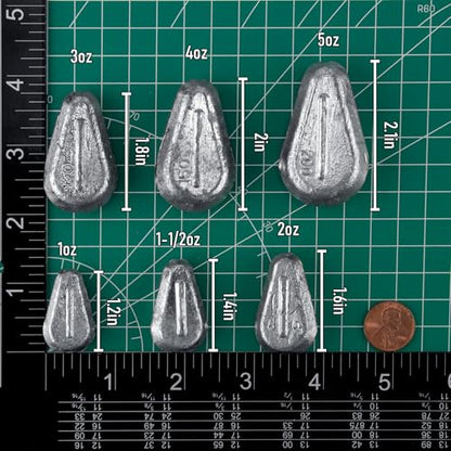 Dr.Fish 5 Pack No Roll Sinker Lead Fishing Weights Freshwater Catfish Sinkers Flat Coin Disc Weights Bank River Surf Fishing Saltwater - size: 1-1/2oz-5 Pack