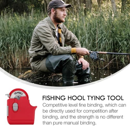 BESPORTBLE Electric Fishing Hook Tier Fishing Knot Tying Tool for Fast Hook Tying Compatible with Most Hooks Portable Tackle with Storage Case 3.34 X 2.75 X 0.59 in