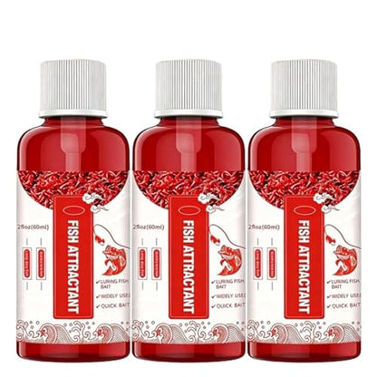 New Natural Bait Scent Fish Attractants, Red Worm Liquid Spray, Red Worm Liquid, Fish Point Li𝐪u𝐢d for Lakes and Rivers - Professional F𝐢s𝐡ing Scent - color: 3pc