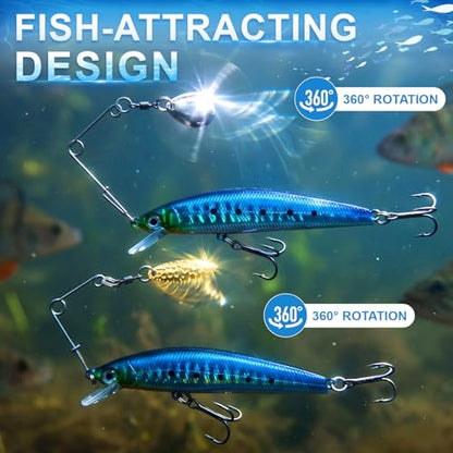 Junkin 120 Pcs Fishing Spinner Blades Kit Spinnerbait Smooth Spoons Lure Making Supplies Willow Leaf Teardrop Metal Fishing Lure Accessories for Bass Trout Pike Freshwater Saltwater Fish
