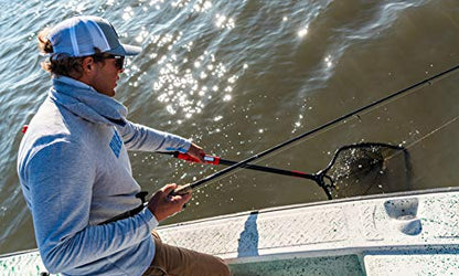 BUBBA Extendable Net with Corrosion Resistant Construction, Non-Slip Grip Handle and Carbon Fiber Shafts for Fishing, Angling, Boating and Outdoors - size: Medium