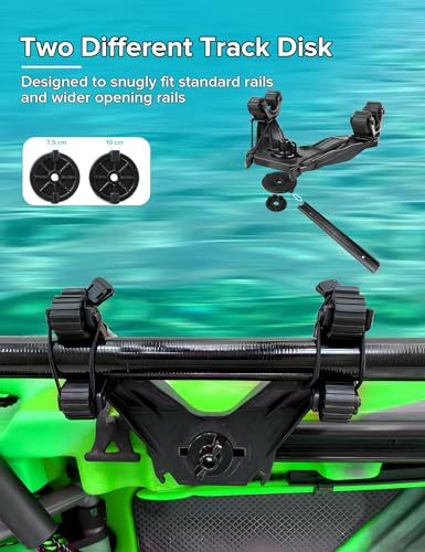 Kayak Paddle Holder, Kayak Accessories for Fishing, Dual Head Kayak Track Mount Accessories, Offset Paddle Holder for Kayaking, Kayak Rail Accessories - style: Offset Paddle Holder 2Pack