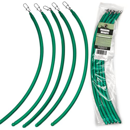 Dragging Weights for Catfishing, Drag Weights No Snag Sinkers for Bottom Bouncing, Trolling, Drifting, Snagless Catfish Sinker Tackle Gear and Equipment - size: B3-4oz-Green-5PCS