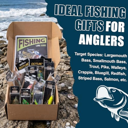 Goture Fishing Lures Kit, 18PCS Hard/Soft Bait Set with Glide Bait,Crankbaits,Minnows,Pencil Lure,Popper,Plopper,VIB,Spinnerbaits,Frog Lure,Shrimp Lures for Freshwater Saltwater Bass Trout Fishing