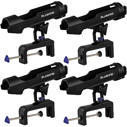 PLUSINNO Fishing Boat Rods Holder Large Clamp Opening 360 Degree Adjustable Fishing Rod Racks Folding Holder - color: RH30 MAX OPENING 4.75 inch 4Pack