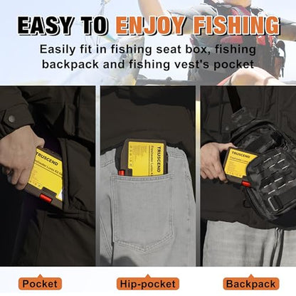 TRUSCEND Complete Fishing Accessories - Tackle Box with Tackle Included, Fishing Hooks, Jig Heads, Sinkers, Weights, Swivels, Snaps, Bobbers, Leaders - Fishing Gear Set for Bass Trout Panfish Walleye - color: E-128pcs Lures Kit