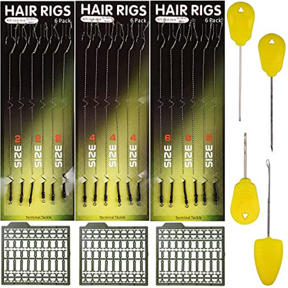Carp Fishing Equipment Hair Rigs Kit, Carp Rigs Boilie Stop Stringer Needle | Carp Bait Boilies Stoppers, Rigging Needle Tool, Carp Fishing Gear