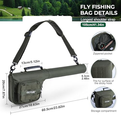 Goture Fly Fishing Rod and Reel Combo & Gear Bag, 9FT Fly Rod, Pre-Spooled Reel, Fly Line, Flies, Leader, Tippet, Forceps, Nipper and Complete Starter Kit - size: 5wt
