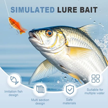 2026 Upgrade 3D Swimming Bait for Freshwater & Saltwater, Fishing Gear Attracts Fishing Lures Walleye Trout Bass, Fishing Lures for Beginners,Robotic Fishing Lure, Amateurs and Professionals - color: 3PCA