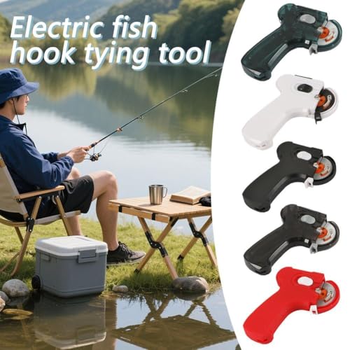 Automatic Fishing Knot Tying Tool, Electric Hook Tying Machine, Professional Fast Hook Line Tier with Internal Routing and Anti Detachment for Secure Knots - color: Green