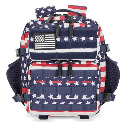 9L Mini Tactical Backpack for Men and Women Tactical Backpack Small for Hiking Small Tactical Bag Fitness Pack - color: Striped Flag