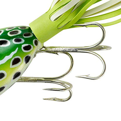 Arbogast Hula Popper Topwater Bass Fishing Lure - color: Leopard Frog, size: 2", 3/8 oz